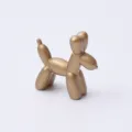 Golden resin balloon dog figurine sculpture, cute animal desktop home decor ornament item. - Gold Inflatable Dog