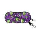 Purple grape print sunglasses case with glitter finish and portable hook attachment - 12 Cartoon Grape