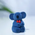 Portagioie floccato koala blu simpatica collana di cartoni animati confezione regalo - Koala / Blu scuro