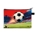Dynamic soccer themed large capacity pencil case and stationery pouch for students. - Style 11