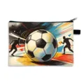 Large capacity soccer pencil case with dynamic comic style graphic print design - Style 13