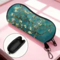 Portable travel glasses pouch with Van Gogh Almond Blossom oil painting print and hook - Almond Blossom