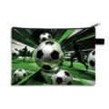 Large capacity rectangular soccer themed stationery pouch for students and sports fans - Style 16