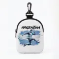 Petit porte-monnaie thème Argentine avec clip pour écouteurs et câbles de données - Style Ovale Argentine