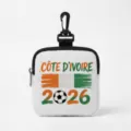 Côte d'Ivoire 2026 football theme small pouch with flag design for earphones and coins - Square-Ivory Coast