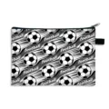 Soccer pattern stationery bag with large capacity and durable zipper closure for students - Style 18