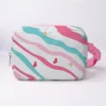 Modische bunte Bauchtasche mit Herzprint und verstellbarem rosa Gurt für Sport - Sport-Gürteltasche / Seeblau Welle Herz Stern