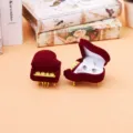 Velvet piano jewelry box ring necklace organizer red portable storage gift display case 6.8cm - Red