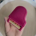 Rose red velvet piano jewelry box, elegant ring case with gold keys, compact velvet storage. - Dusty Pink
