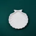 White shell shaped jewelry tray storage dish photography prop for rings and earrings. - Shell Bowl