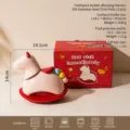 Cute Ceramic Rocking Horse Toothpick Holder Set Fruit Fork Creative Home Decor Gift Box - Rocker Horse Fruit Fork Jar / Red