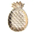 Gold ceramic pineapple jewelry tray decorative storage plate for home desktop organization. - Gold