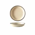 Piatto in ceramica color crema con bordo argentato, design minimalista per cucina moderna. - Piatto da 7 Pollici / Crema con bordo argentato - piatto da 7 pollici