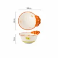 Ciotola di riso in ceramica carina con manico croissant 6 pollici 425g stoviglie creative. - Ciotola per Riso da 6 Pollici