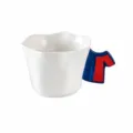 Tazza da caffè in ceramica creativa con manico a maglia unico, capacità 350 ml, elegante. - Maglia Blu e Rossa