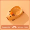 Ciotola per salsa in ceramica Capybara, piatto per intingolo mikan carino per la cucina. - Capibara sdraiato / Giallo