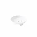 Multi-purpose ceramic steaming rack high foot deep steam dish for household rice cooker. - 6 Inch Footed Steaming Plate / White
