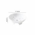 White ceramic steam rack with three feet and drainage holes, diameter 17.9cm for cooking. - 7 Inch Footed Steaming Plate / White