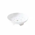 White ceramic high-foot steamer rack, multi-functional kitchen steaming dish for rice cooker. - 8 Inch Footed Steaming Plate / White