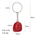 Detailed size specifications for the red firefighter helmet keychain pendant gift - X-2068 / Red Firefighter Helmet