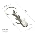 Silver metallic whale shark keychain pendant with precise measurements in MM and weight - Whale Shark (X-2088) / 83x27x9mm