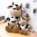 Simpatico peluche mucca giocattolo bambola cartone animato cuscino regalo di compleanno. - 30cm / Vitellino Habi