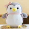 Süßes Plüsch Pinguin Spielzeug mit rosa Schleife weiche Kuschelpuppe Kinder Geburtstagsgeschenk - 25cm Anhänger / Pinguin-Schwester
