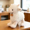 Cute white lamb plush toy soft stuffed animal doll children birthday gift desktop decor - 23cm / Beige
