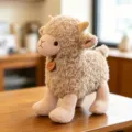 Cute plush sheep toy, soft fluffy stuffed animal doll, perfect birthday gift for children. - 23cm / Khaki