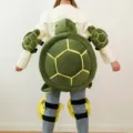 Süßes Schildkröten Ski Hüftpolster und Knieschoner Set für sicheren Outdoorsport. - Große Größe / Plüsch-Schildkröten-Hüftschutz in Grün