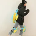 Set di protezione in peluche a forma di tartaruga per sci con cuscino anca e comode ginocchiere - Coppia di ginocchiere a tartaruga blu