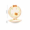 Piatto piano in ceramica carino con fiocco e pretzel, stoviglie per pane da 8.5 pollici. - Piatto da 8,5 pollici
