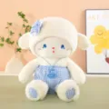 Cute plush lamb doll toy with blue plaid pants and pacifier pendant, soft children gift. - Sleepy Style with Magnetic Pacifier / 33cm