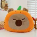 Cute capybara plush pillow soft stuffed animal orange doll cute toy for kids room decor gifts - 38 cm / Orange