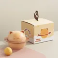 Tazón de fideos instantáneos gato tostada de dibujos animados lindo con caja de regalo para casa. - Bol de Fideos Instantáneos de Gato (Sin Palillos ni Cuchara)