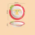 Piatto di frutta in ceramica design cartone animato insalatiera stoviglie 20,5 cm cucina - Piatto di Frutto del Drago da 8 Pollici