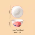 Süße 5-Zoll Pfirsich Keramikschüssel, süßes Obst Design Salatschüssel für Küche Geschirr - 5 Zoll Pfirsich Schüssel