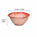 Ciotola in ceramica da 5 pollici con design a petali di rosa, stoviglie smaltate rosa. - Ciotola rosa 5"