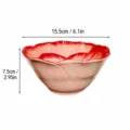 Ciotola In Ceramica Petalo Di Rosa Fatta A Mano 6 Pollici Stoviglie Sottosmalto Per Pasto - Ciotola con motivo a rosa da 6,25 pollici