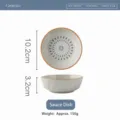 Japanse stijl keramische sausschaal kleine kom met blauw patroon voor keuken en tafel gebruik - Blue Rhyme - Geluksschoteltje 4"