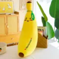 Cute banana plush pillow soft fruit stuffed toy ideal for kids birthday gift home decor. - Happy Face Style / 35cm