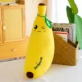 Cute banana plush pillow soft fruit doll stuffed toy lovely birthday gift for kids girls home decor - Winking Style / 35cm
