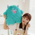 Cute blue one-eyed monster plush pillow soft stuffed toy doll kids gift home decor - 45cm / Blue