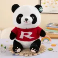 Cute panda plush toy wearing red hoodie stuffed animal soft doll perfect birthday gift for kids - Red Sweater Style / 25cm
