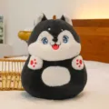Cute Black Husky Shiba Inu Plush Toy Soft Stuffed Animal Doll Hugging Pillow for Kids - 23cm / Husky Pendant
