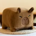 Cute square capybara plush toy soft stuffed animal pillow for kids room decoration gift - Brown Square Capybara / 20cm
