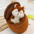 Cute Squirrel Pinecone Plush Toy Stuffed Animal Soft Doll Home Decor Gift 1pcs - 26cm / Pinecone + Squirrel