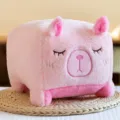 Pink Cube Capybara Plush Toy Pillow Soft Stuffed Animal Cute Square Doll for Kids Home Decor - Pink Square Capybara / 20cm