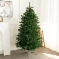Grande albero di Natale in larice realistico con supporto in metallo nero per casa - 150cm / Abete Nordamericano / Senza Luci