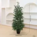 90cm artificial green cypress Christmas tree in a black pot for indoor decor - 90cm Cypress Tree